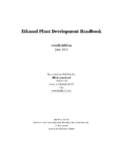 Ethanol Plant Development Handbook
