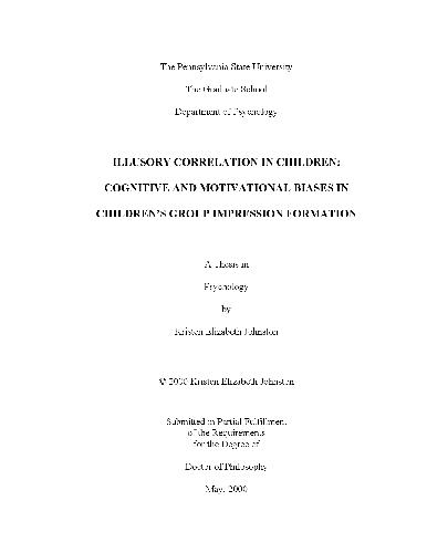 Biases in children's group impression formation
