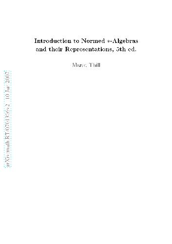 Introduction to normed star-algebras and their representations