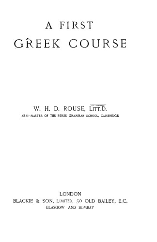 A First Greek Course