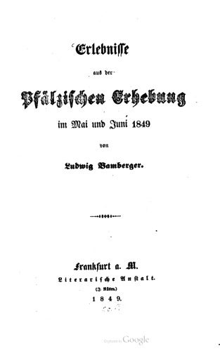 Erhebung aus der Pfälzischen Erhebung im Mai und Juni 1849