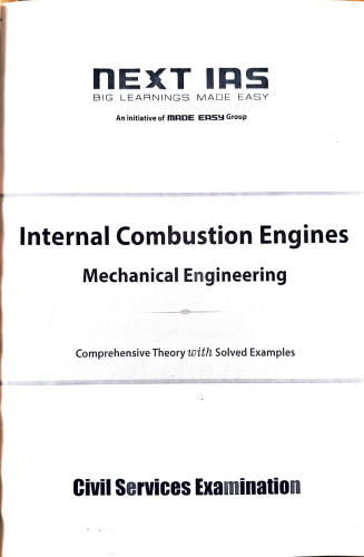 Internal Combustion Engine Mechanical Engineering Optional Study Material UPSC CSE