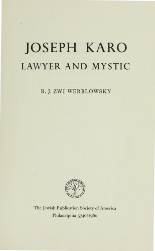 Joseph Karo - Lawyer and Mystic