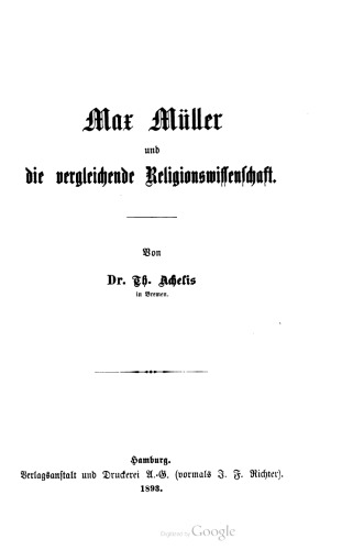 Max Müller und die vergleichende Religionswissenschaft