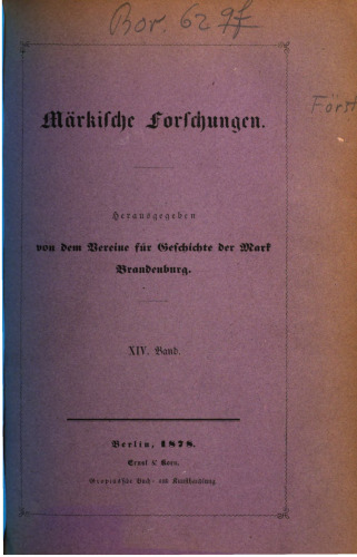 Märkische Forschungen