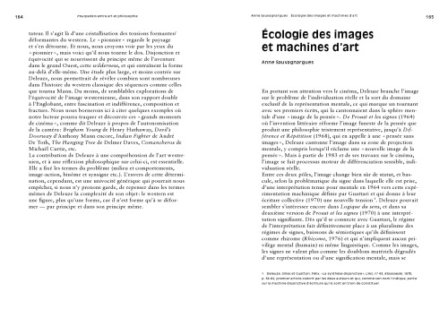 Deleuze. Ecologie des images et machines d'art