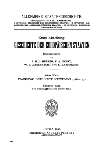 Geschichte Schwedens / 1718-1772