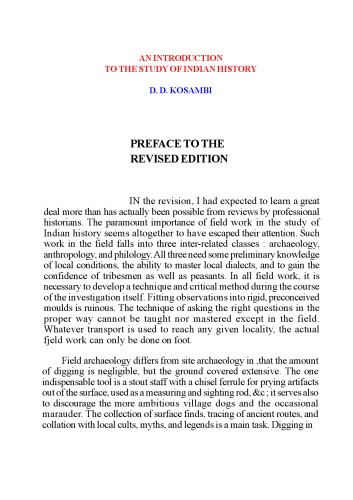 An Introduction to the Study of Indian History
