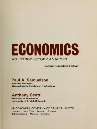 Economics: An Introductory Analysis