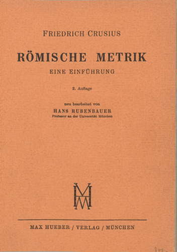 Römische Metrik : Eine Einführung