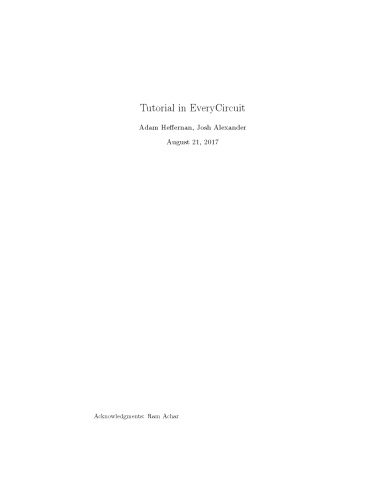 Tutorial in Everycircuit