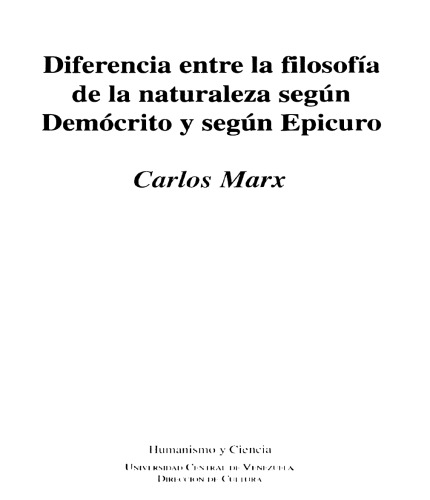 Diferencia entre la filosofía de la naturaleza según Demócrito y según Epicuro