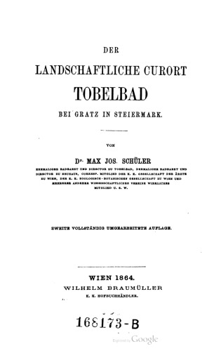 Der landschaftliche Curort [Kurort] Tobelbad bei Gratz in Steiermark