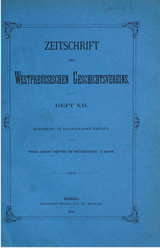 Zeitschrift des Westpreußischen Geschichtsvereins