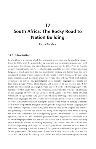 South Africa: The Rocky Road to Nation Building