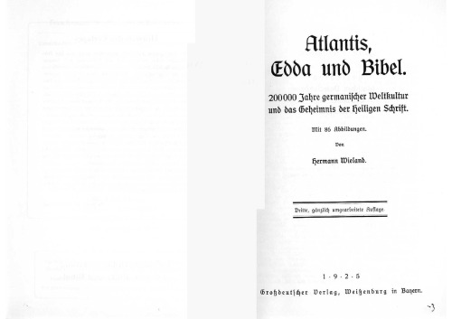 Atlantis, Edda und Bibel