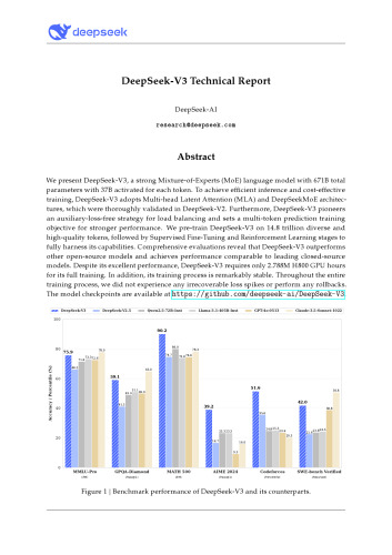 DeepSeek-V3 Technical Report