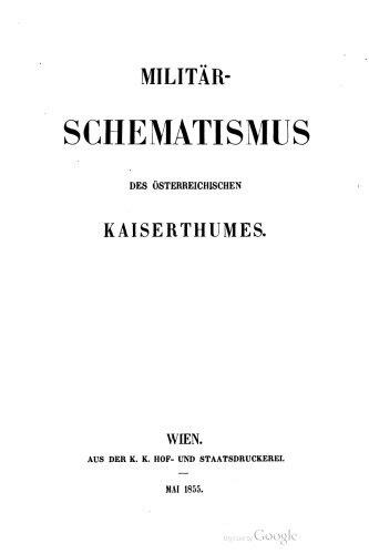 Militär-Schematismus des österreichischen Kaisertums