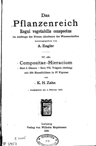 Pflanzenreich zahn hieracium