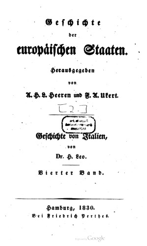 Geschichte der italienischen Saaten / Vom Jahre 1268 bis 1492