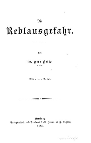Die Reblausgefahr