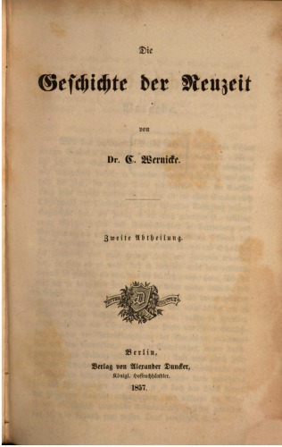 Die Geschichte der Neuzeit