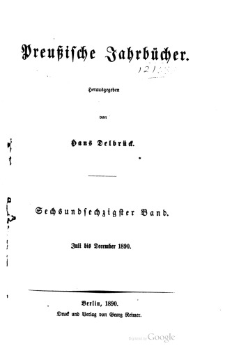 Preußische Jahrbücher