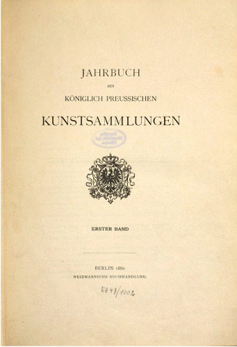 Jahrbuch der Königlich Preußischen Kunstsammlungen