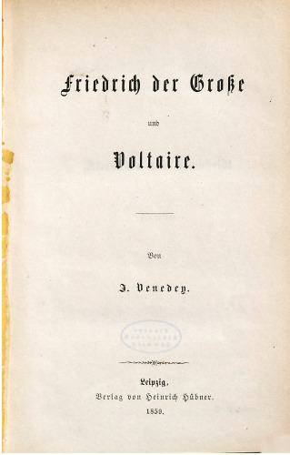 Friedrich der Große und Voltaire