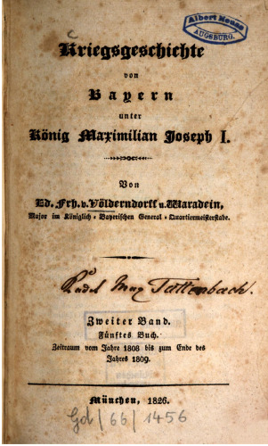Zeitraum vom Jahre 1808 bis zum Ende des Jahres 1809