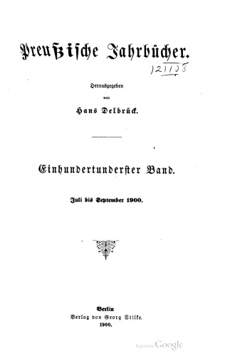 Preußische Jahrbücher