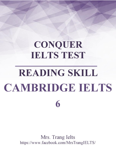 Conquer IELTS Test - Reading Skill - Cambridge IELTS 6