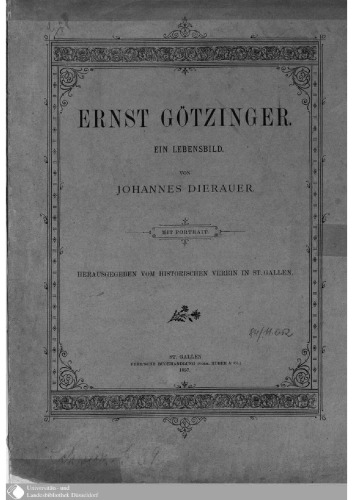 Ernst Götzinger : Ein Lebensbild