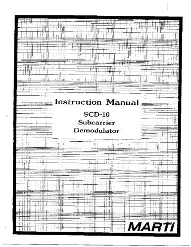 MARTI SCD-10 Subcarrier Demodulator (broadcast radio)