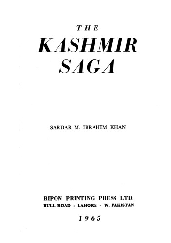 The Kashmir Saga