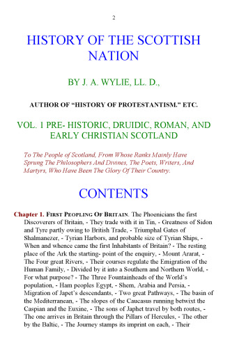 Pre-Historic, Druidic, Roman, and Early Christian Scotland