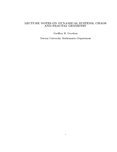 Lecture notes on dynamical systems, chaos and fractal geometry
