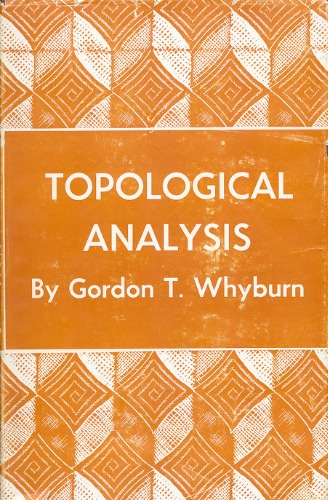 Topological Analysis, First Edition