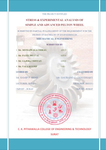 Stress & Experimental Analysis of Simple and Advanced Pelton Wheel