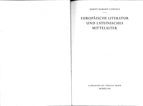 Europäische Literatur und lateinisches Mittelalter