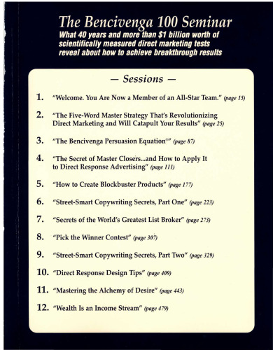 The Gary Bencivenga 100 Seminar