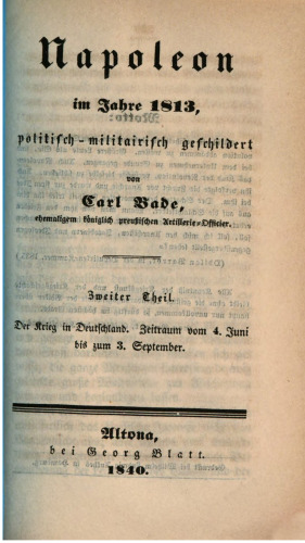 Der Krieg in Deutschland / Zeitraum vom 4. Juni bis 3. September