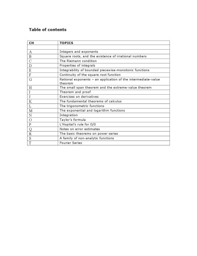 Calculus With Theory: Lecture Notes