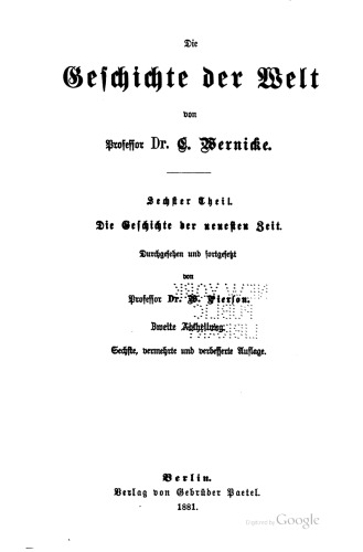 Die Geschichte der neuesten Zeit