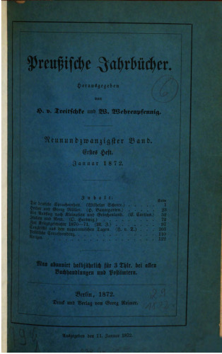Preußische Jahrbücher