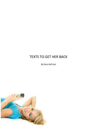 Texts To Get Her Back