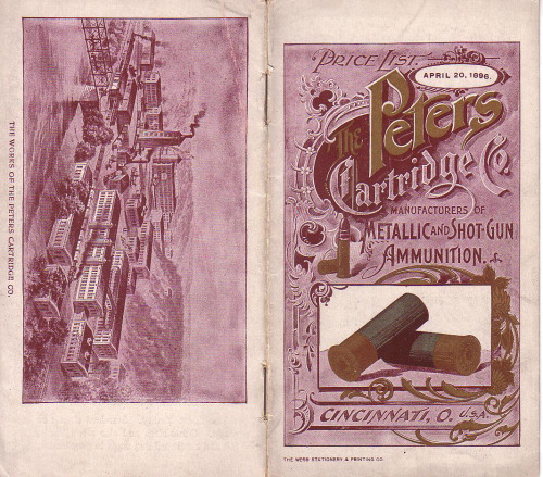 Perters Ammunition Price List - April 1896