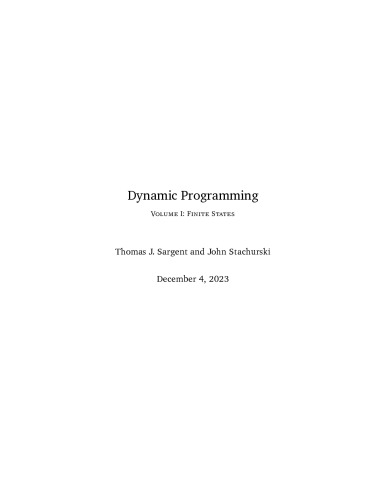 Stachurski J. Dynamic programming. V.1 Finite states