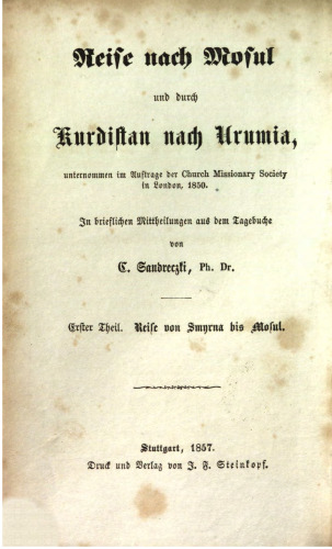 Reise von Smyrna bis Mosul