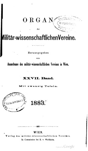 Organ des militär-wissenschaftlichen Vereins